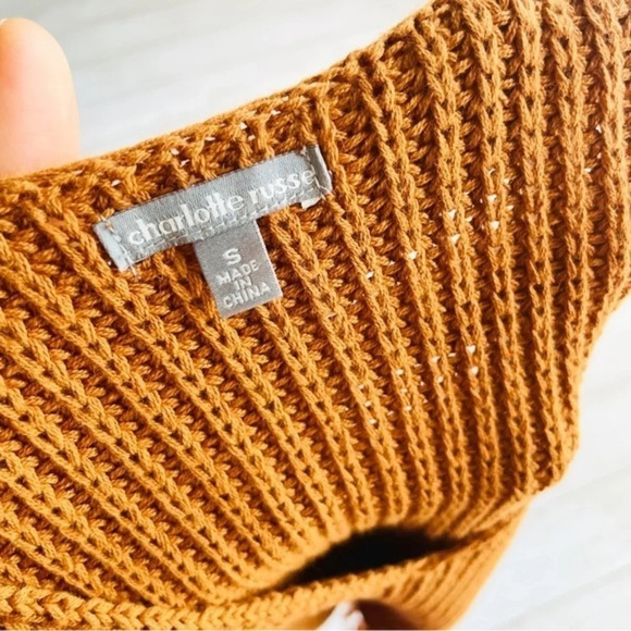CHARLOTTE RUSSE Burnt Orange Knit Fringe Festival Top Size Small‎ - Picture 6 of 7